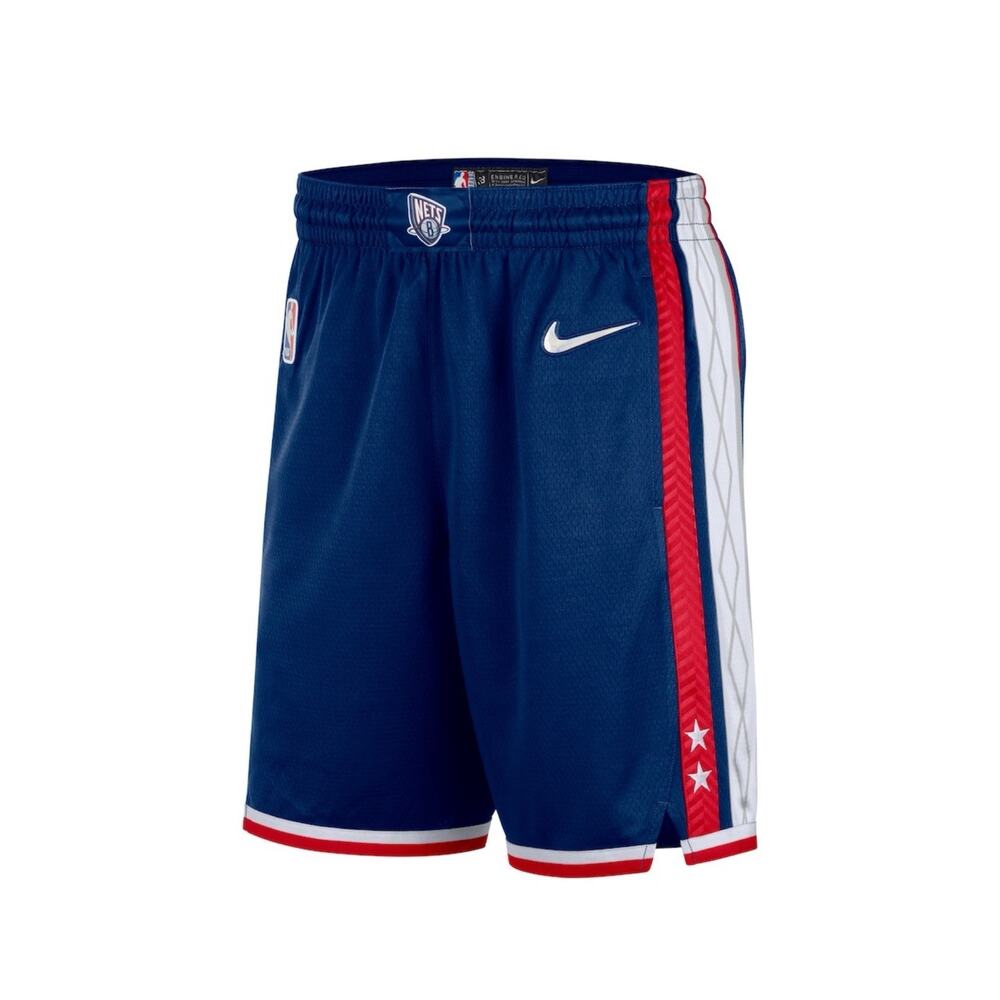 Nike NBA Mens Size L Brooklyn Nets City Edition 75th Anniversary Swingman Shorts - Picture 2 of 9